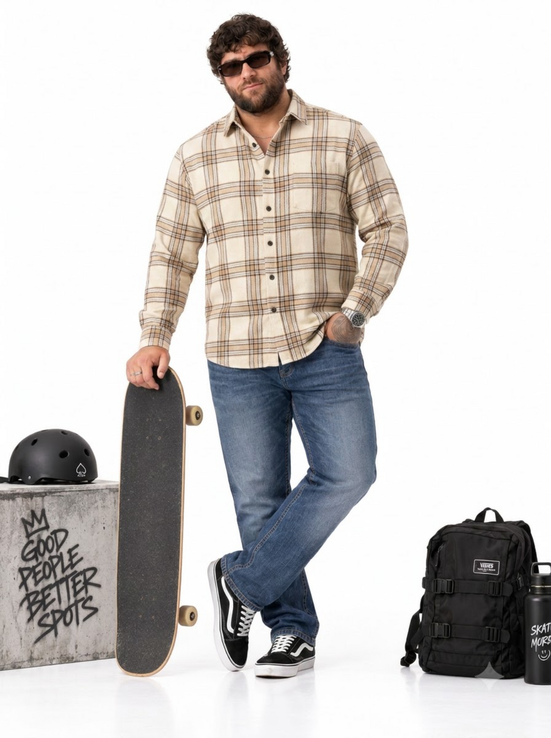 PLUS SIZE CHECK SHIRT FOR MEN | XL-7XL