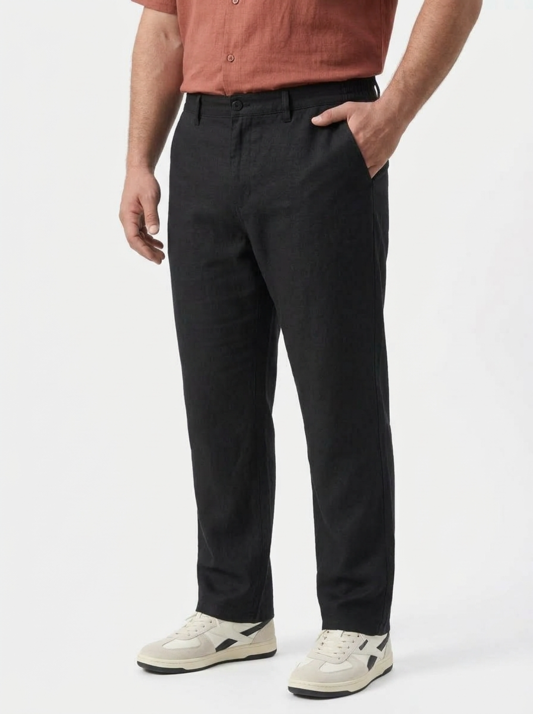 PLUS SIZE MEN’S LINEN PULLON PANT | XL-7XL