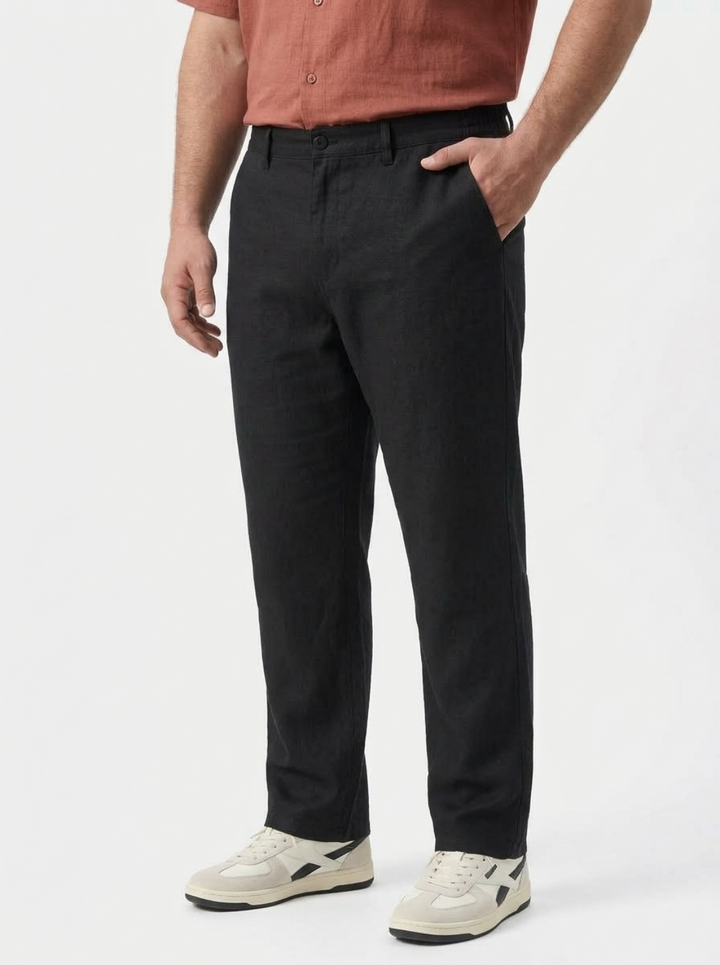 PLUS SIZE MEN’S LINEN PULLON PANT | XL-7XL