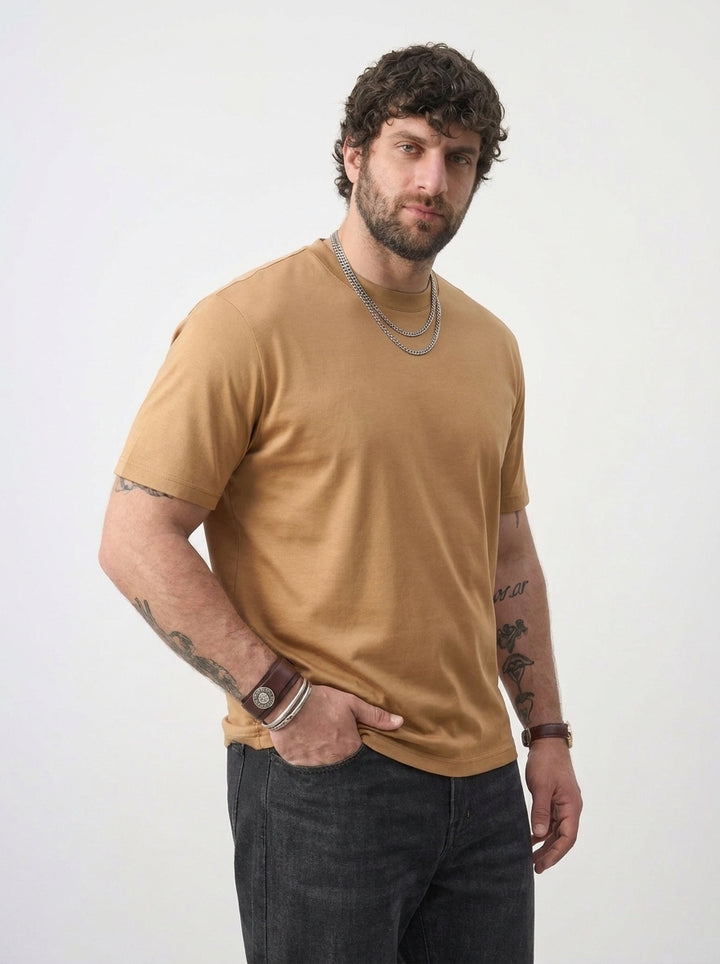 PLUS SIZE MERCERIZED COTTON T-SHIRT FOR MEN | XL-7XL
