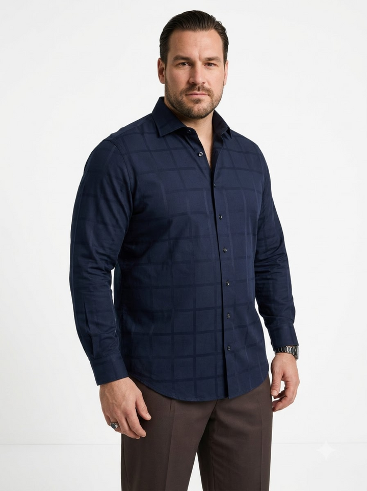 PLUS SIZE SELF CHECK SHIRT FOR MEN | XL-7XL