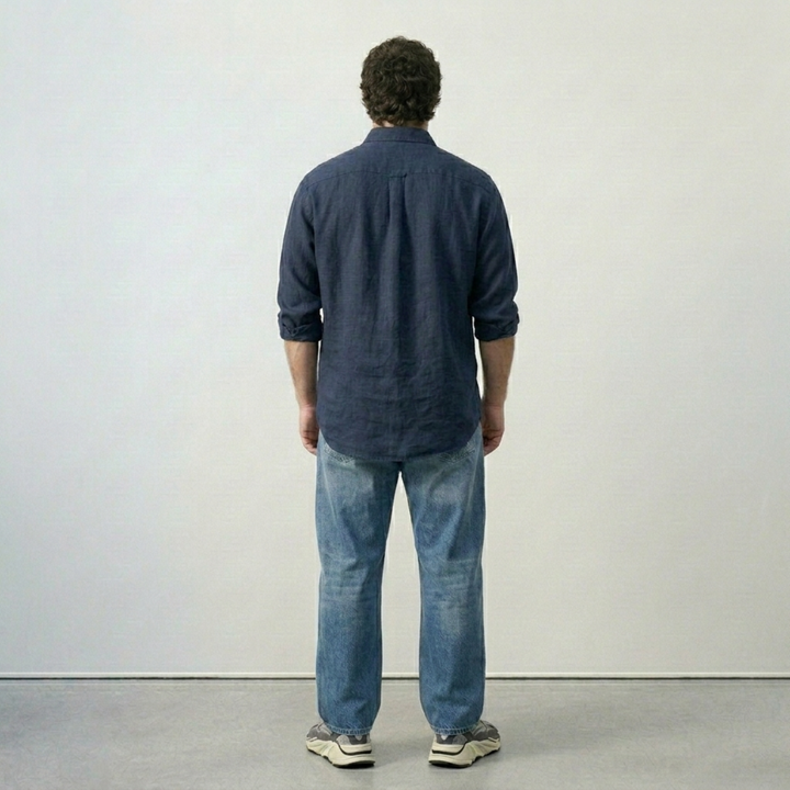PLUS SIZE SOLID LINEN SHIRT FOR MEN | XL-7XL