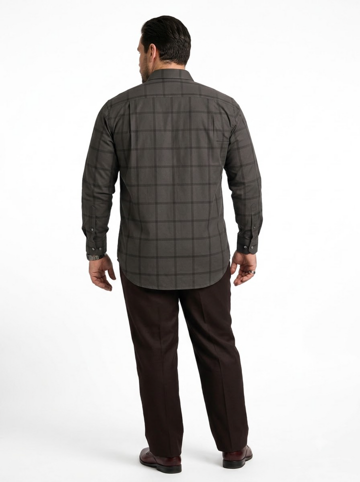 PLUS SIZE SELF CHECK SHIRT FOR MEN | XL-7XL