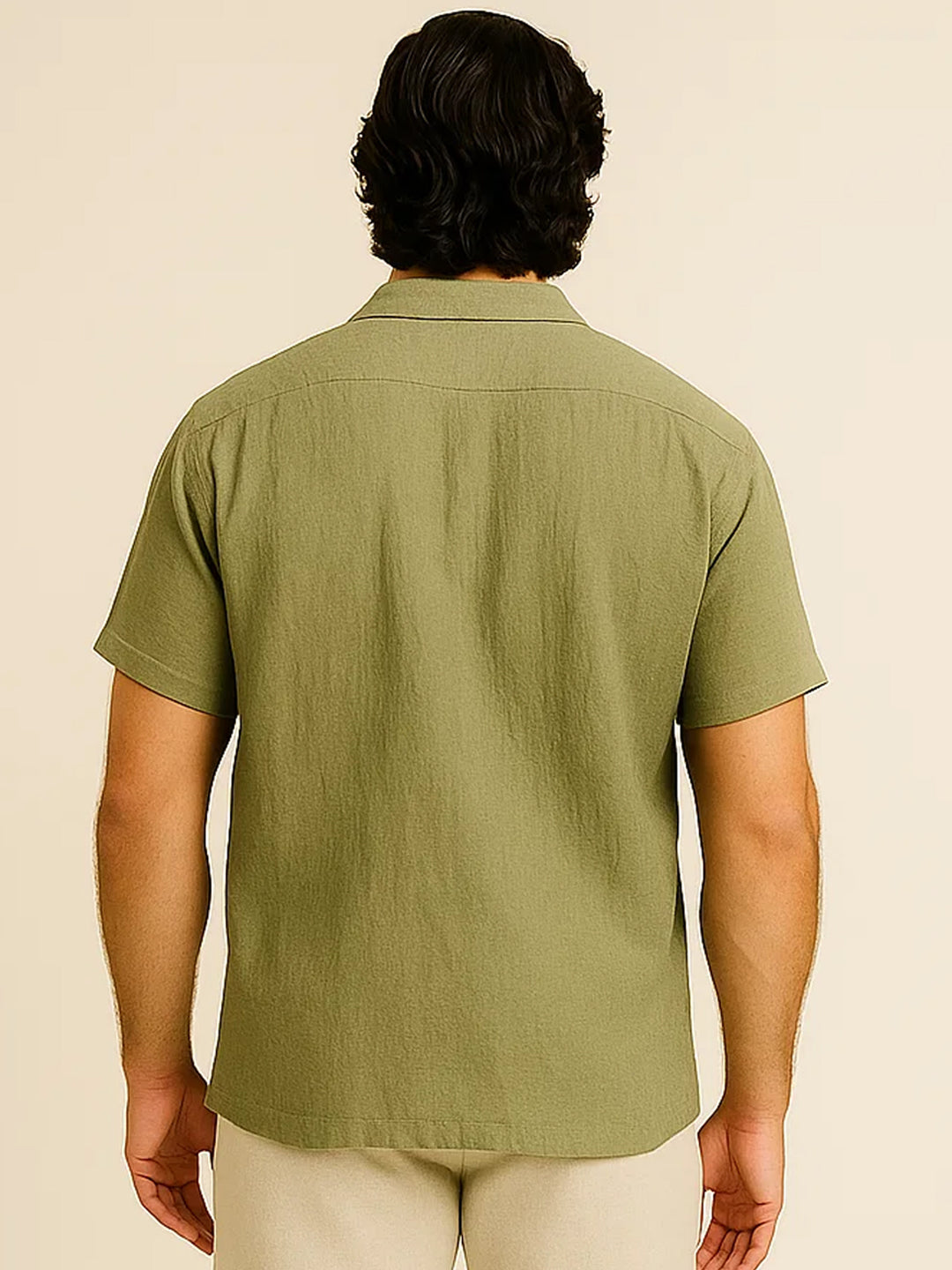 PLUS SIZE LOUNGE SEERSUCKER STRETCH HALF SLEEVE SHIRT FOR MEN | XL-7XL