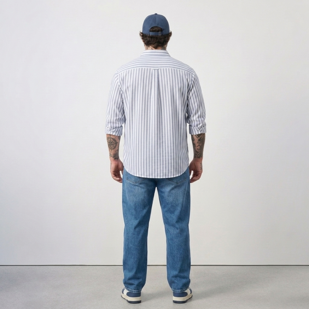 PLUS SIZE MEN’S STRIPE SHIRT | XL-7XL