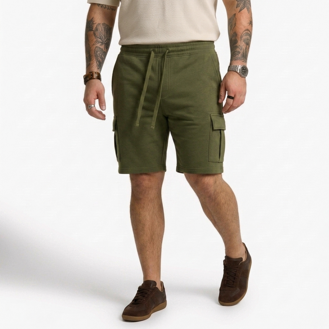 PLUS SIZE MEN’S KNIT CARGO LOUNGE SHORT | XL-7XL