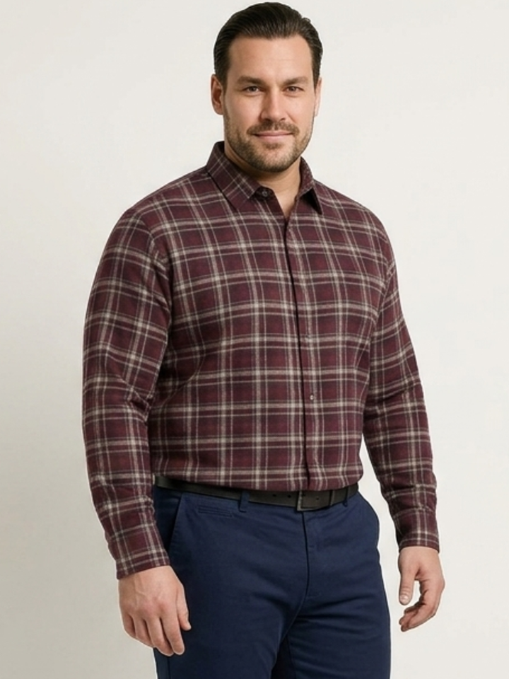 PLUS SIZE MEN CHECK SHIRT| XL-7XL