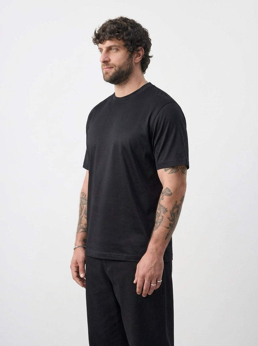PLUS SIZE MERCERIZED COTTON T-SHIRT FOR MEN | XL-7XL
