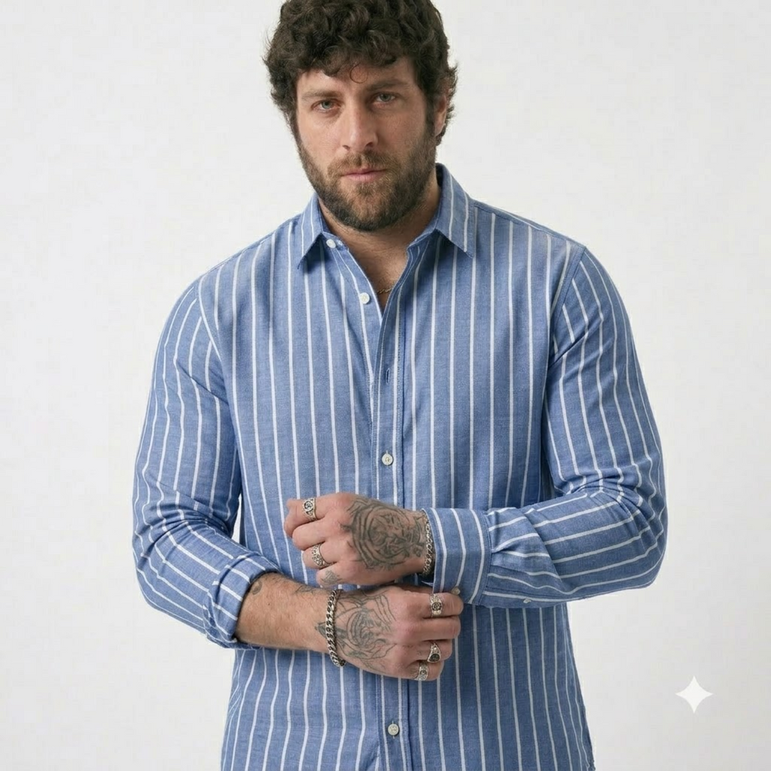 PLUS SIZE STRIPE SHIRT FOR MEN | XL-7XL