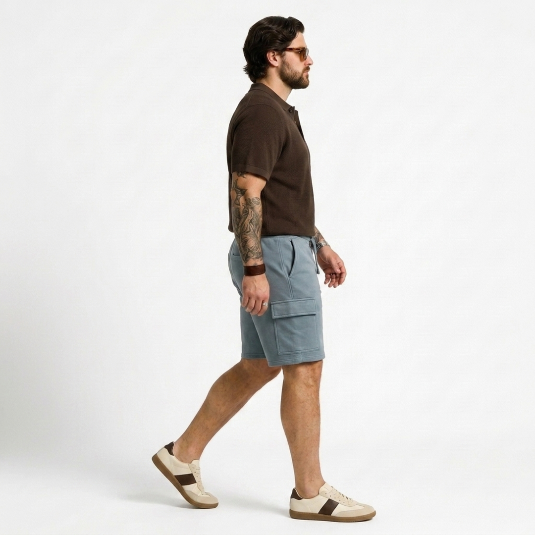 PLUS SIZE MEN’S KNIT CARGO LOUNGE SHORT | XL-7XL