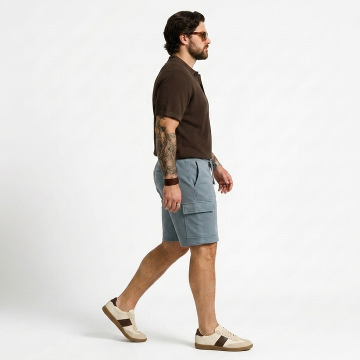PLUS SIZE MEN’S KNIT CARGO LOUNGE SHORT | XL-7XL