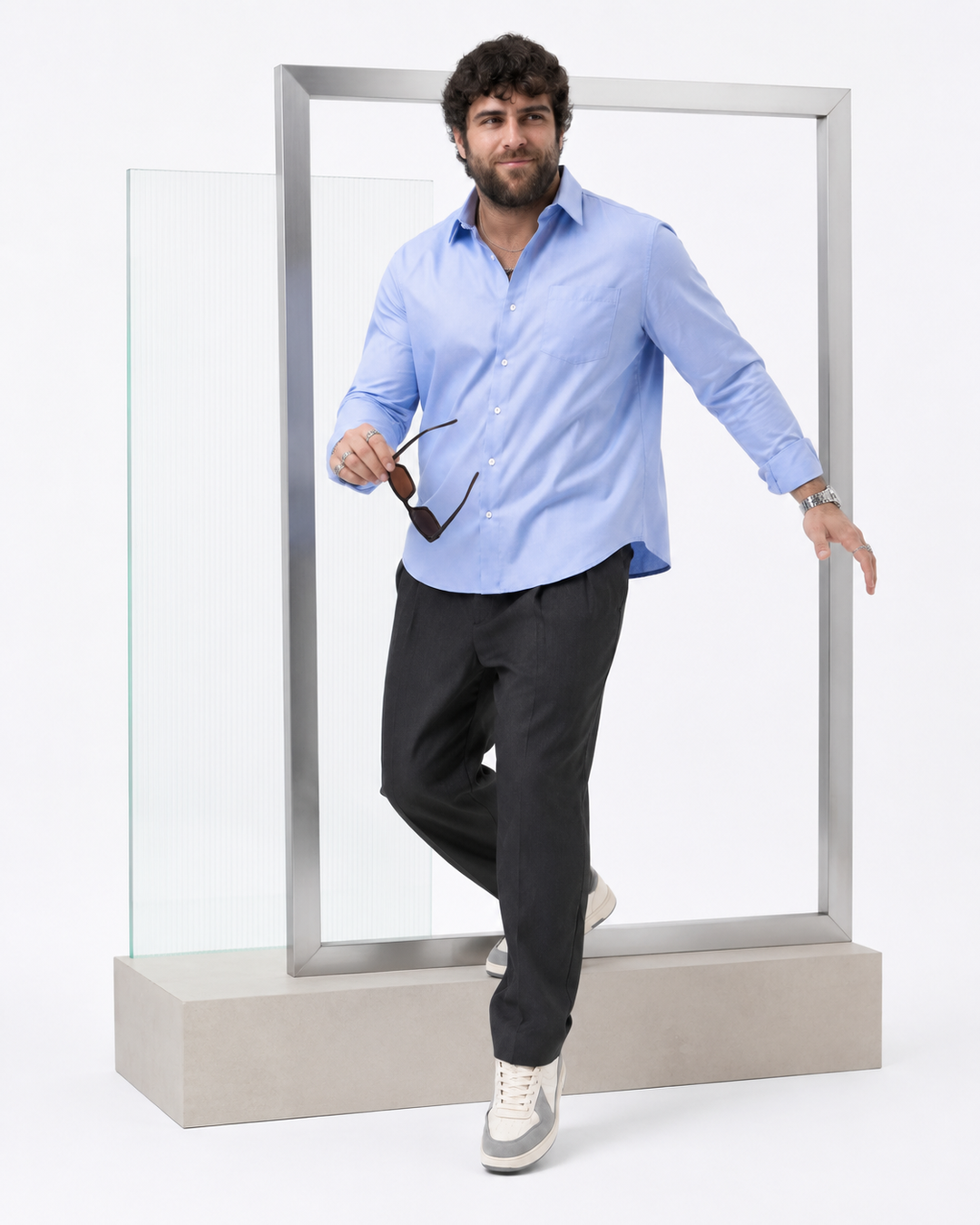 PLUS SIZE SOLID SHIRT FOR MEN | XL-7XL