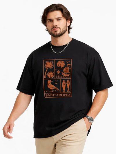 PLUS SIZE GRAPHIC T-SHIRT FOR MEN | XL-7XL