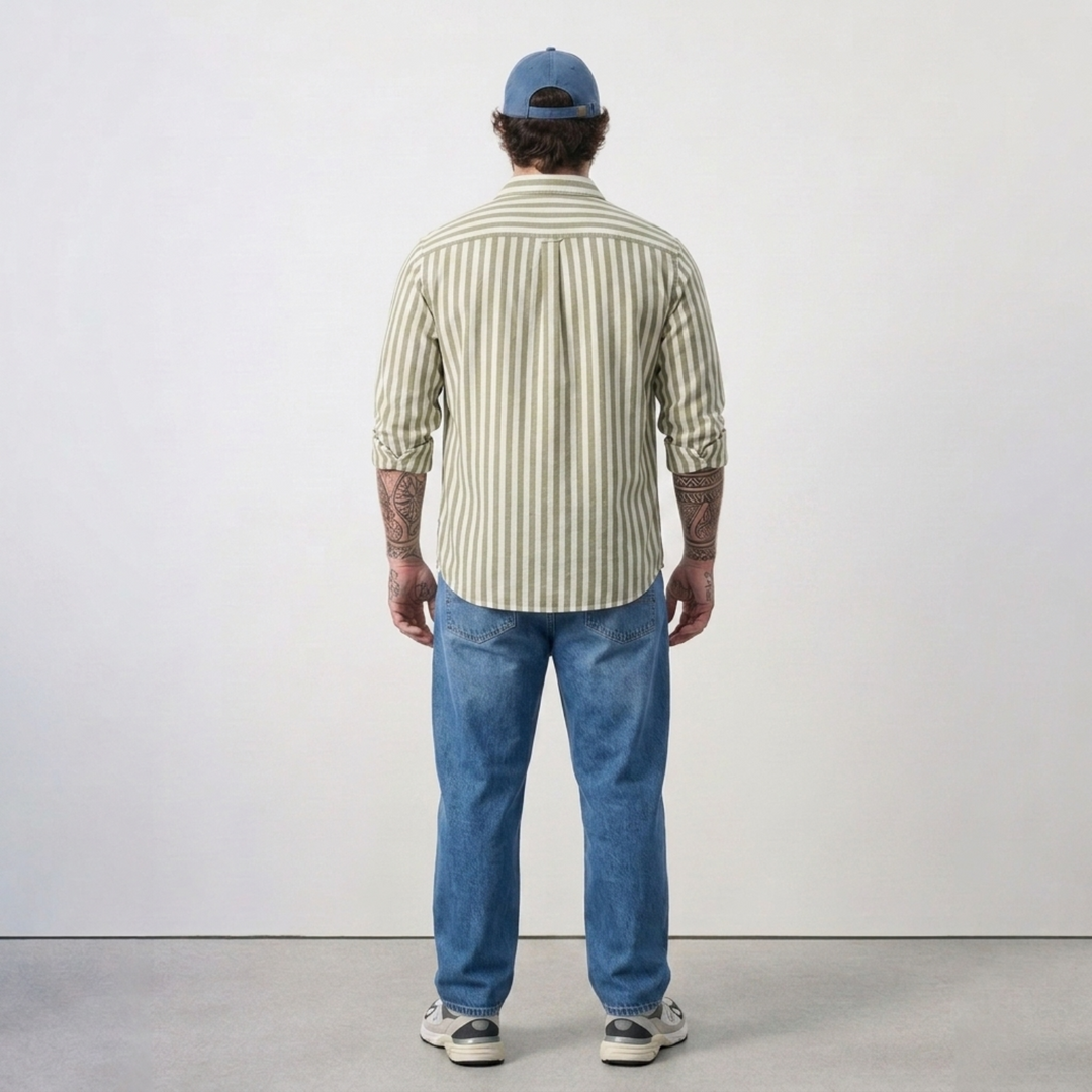 PLUS SIZE MEN’S STRIPE SHIRT | XL-7XL