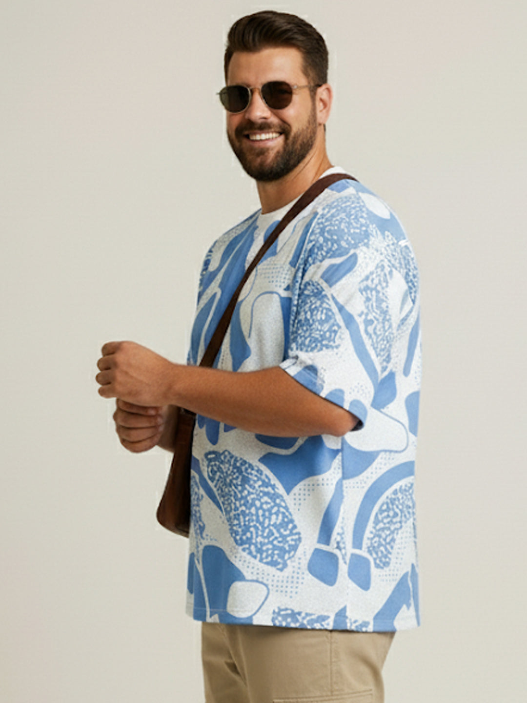 PLUS SIZE  PRINTED HANGOUT T-SHIRT FOR MEN | XL-7XL