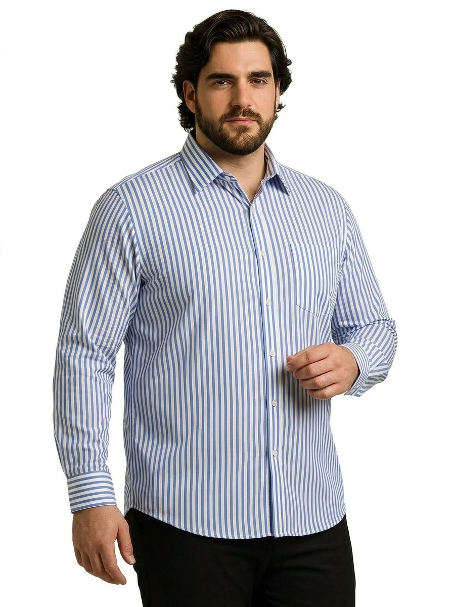 PLUS SIZE STRIPE SHIRT FOR MEN | XL-7XL