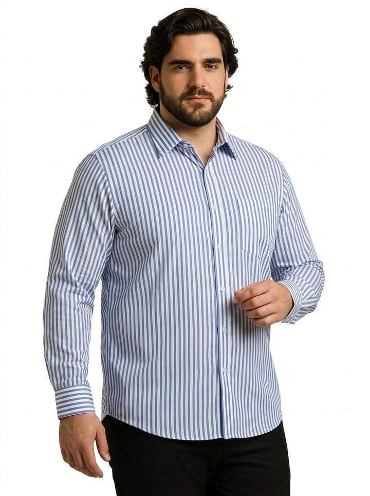 PLUS SIZE STRIPE SHIRT FOR MEN | XL-7XL