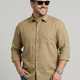 PLUS SIZE SOLID COTTON LINEN SHIRT | XL-7XL