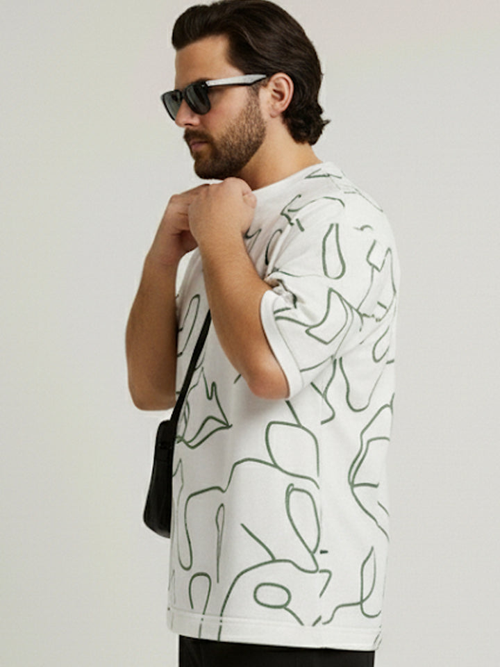 PLUS SIZE  PRINTED HANGOUT T-SHIRT FOR MEN | XL-7XL