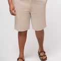 Plus size Solid Twill Holiday City Shorts For Men | XL-7XL