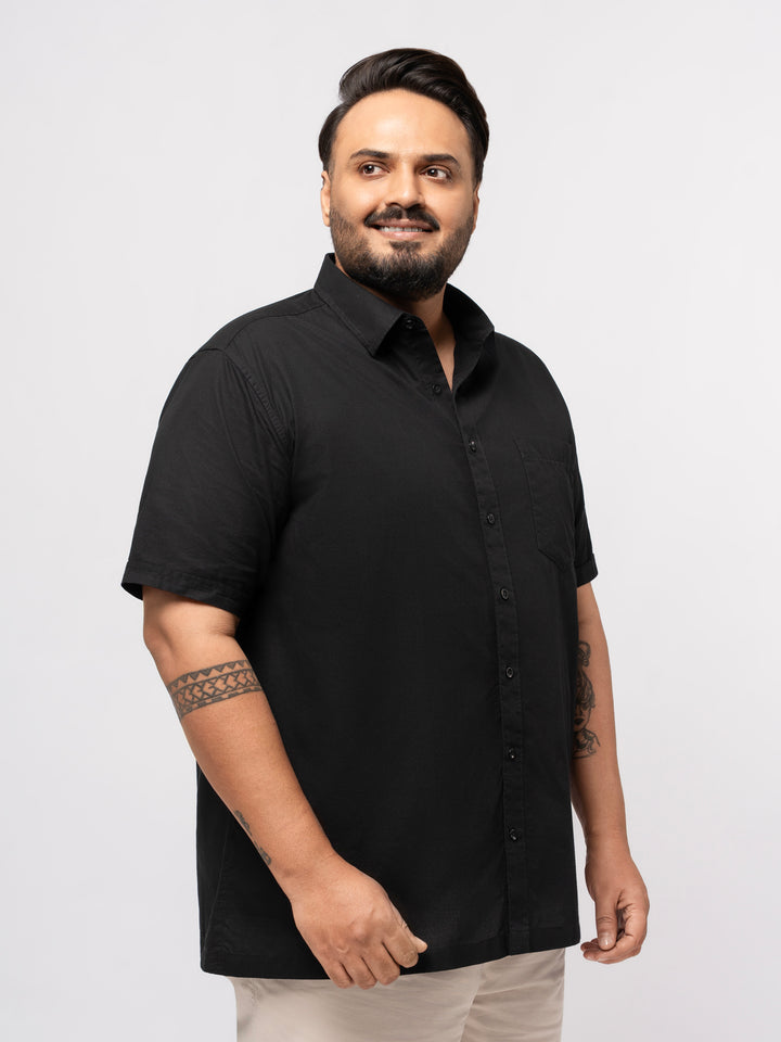 Plus size Soft Cotton Lounge Half Sleeve Shirt For Men | XL-7XL