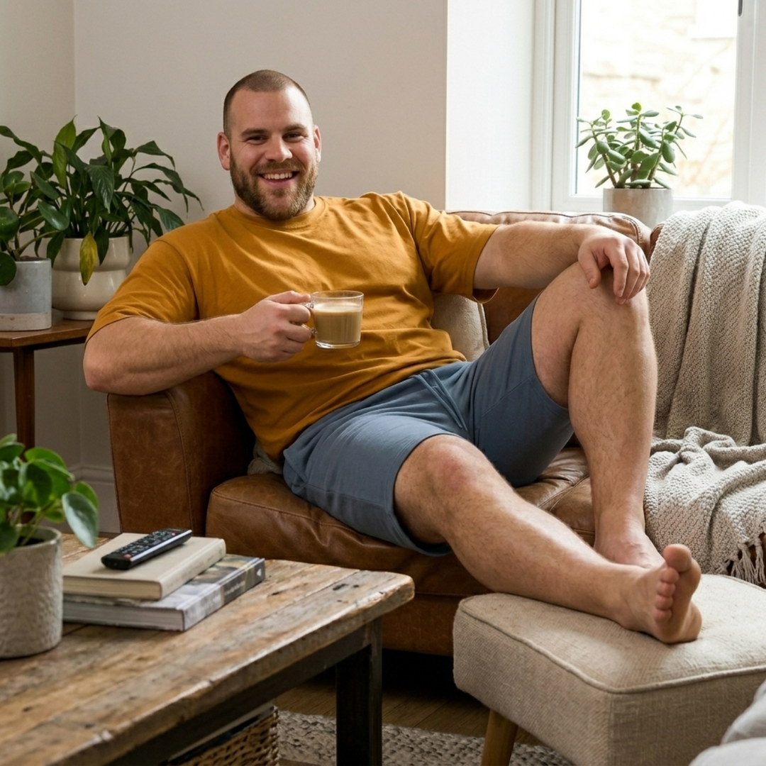 PLUS SIZE MEN KNIT LOUNGE SHORT | XL-7XL