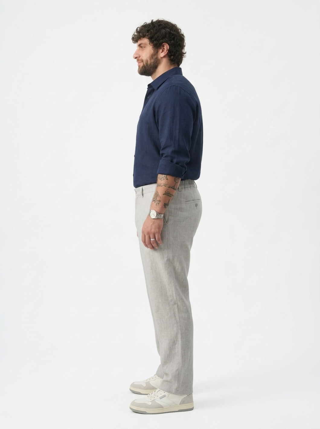 PLUS SIZE MEN’S LINEN PULLON PANT | XL-7XL