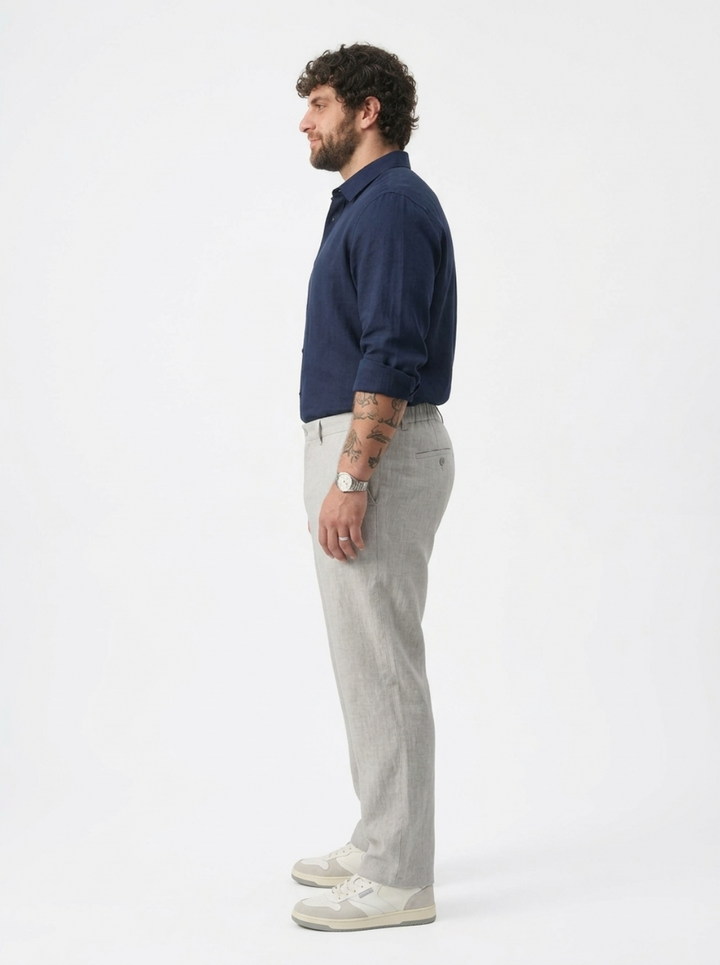 PLUS SIZE MEN’S LINEN PULLON PANT | XL-7XL
