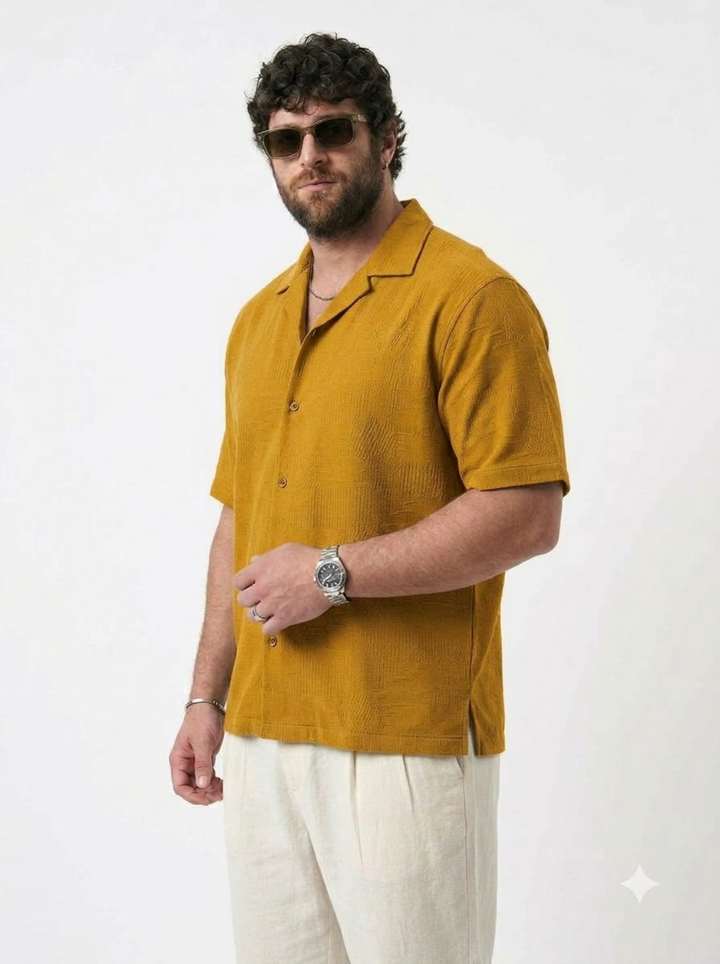PLUS SIZE RESORT JACQURD SHIRT FOR MEN | XL-7XL