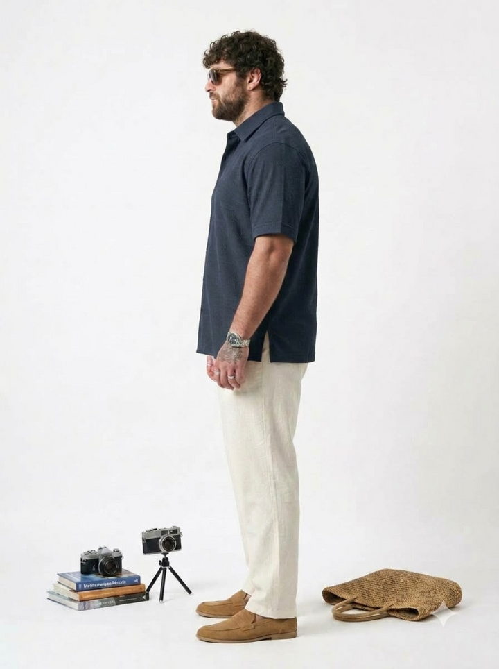 PLUS SIZE RESORT JACQURD SHIRT FOR MEN | XL-7XL