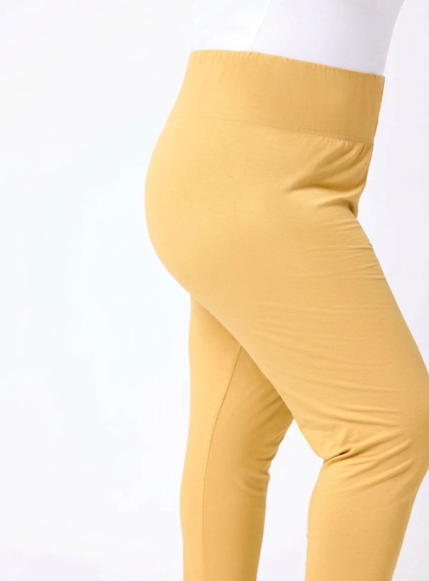 PLUS SIZE SOLID KNIT STRETCH LEGGINGS | XL-7XL
