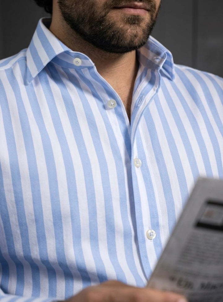 PLUS SIZE MEN STRIPE SHIRT| XL-7XL