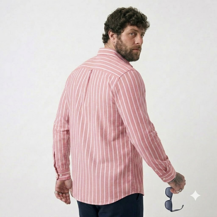 PLUS SIZE STRIPE SHIRT FOR MEN | XL-7XL