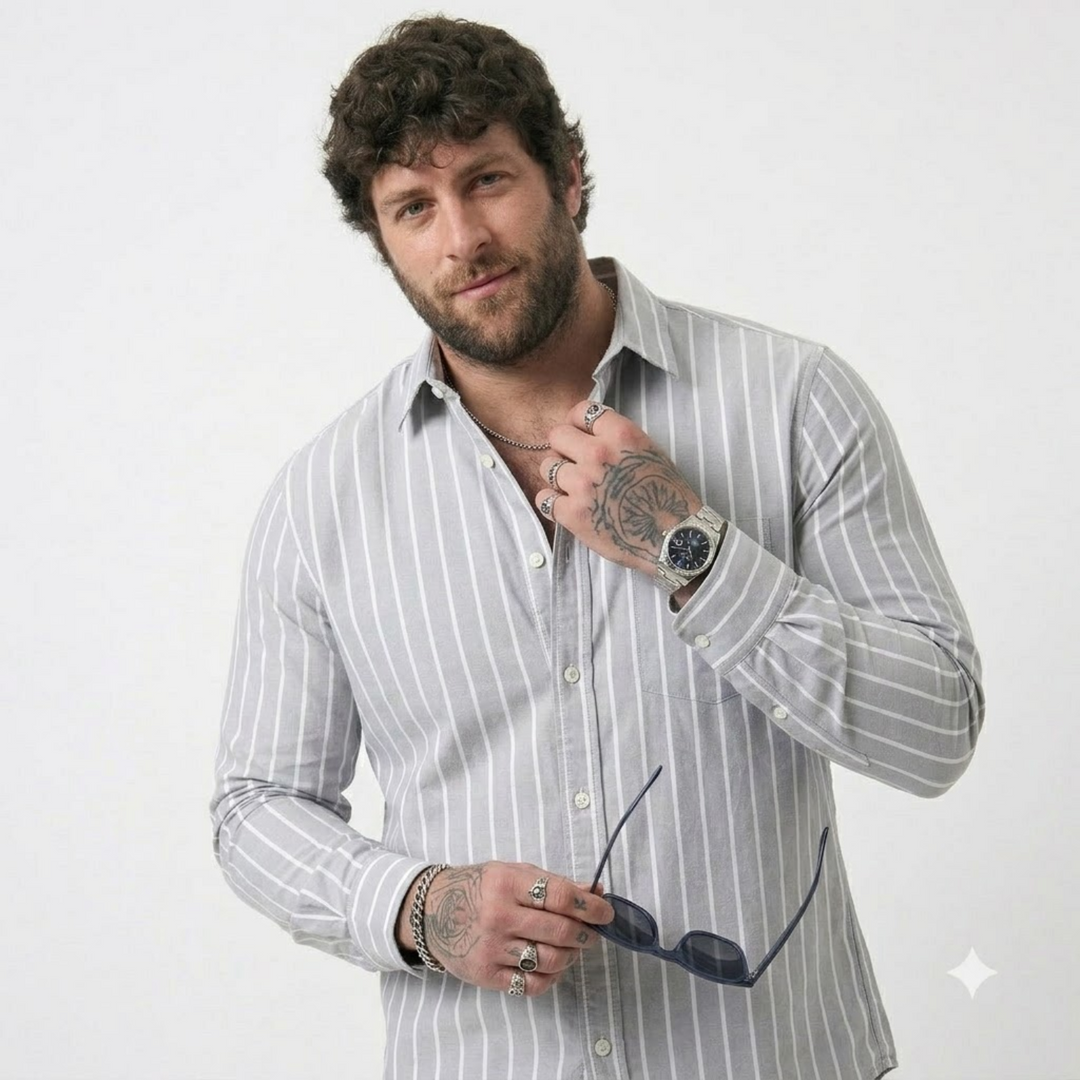 PLUS SIZE STRIPE SHIRT FOR MEN | XL-7XL