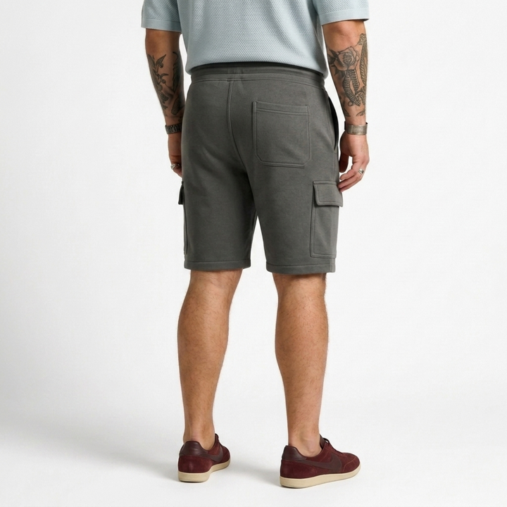 PLUS SIZE MEN’S KNIT CARGO LOUNGE SHORT | XL-7XL