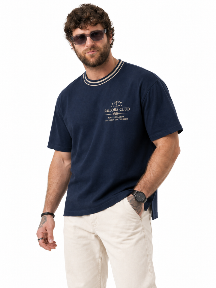 BIG HELLO - THE PLUS LIFE-Men Nautical T-Shirts
