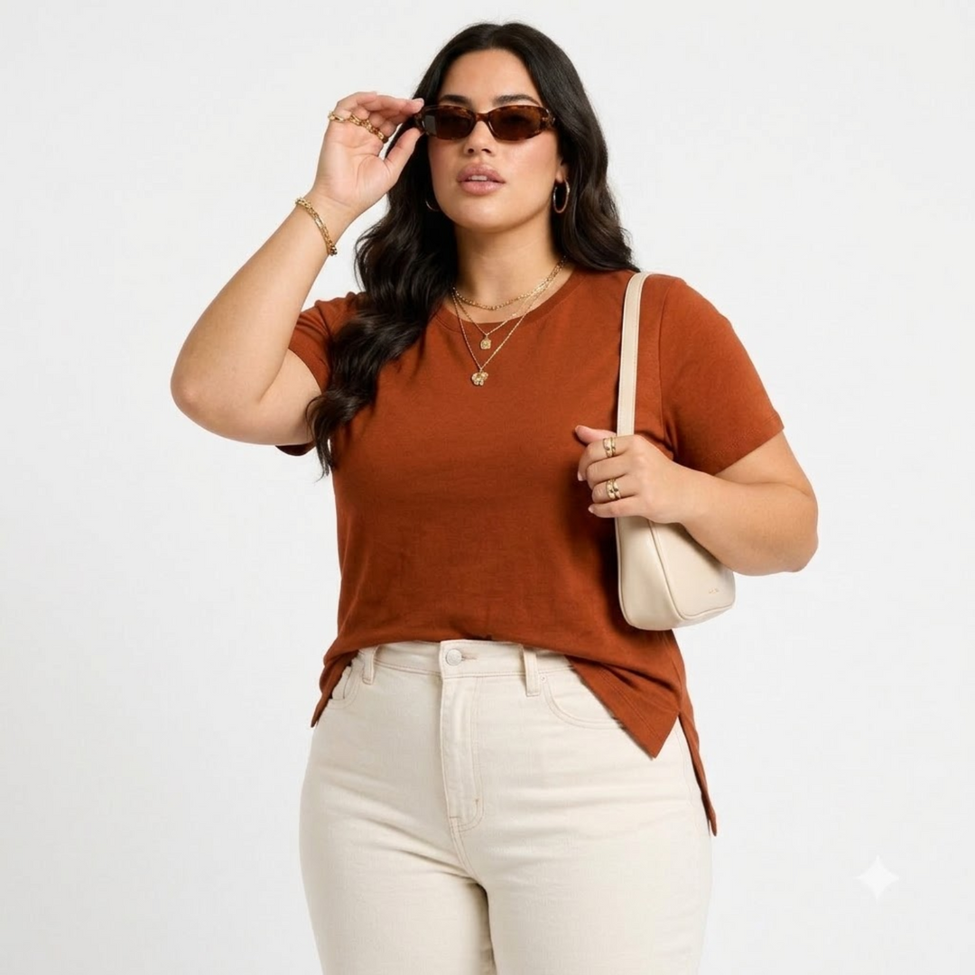PLUS SIZE WOMEN’S SOLID TSHIRT | XL-7XL