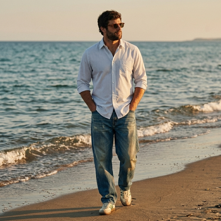 PLUS SIZE MEN CHECK SHIRT| XL-7XL