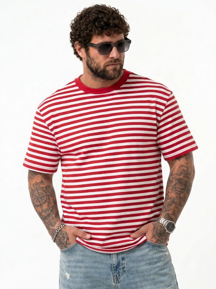 PLUS SIZE MEN STRIPER T-SHIRT | XL-7XL