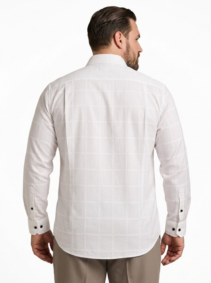 PLUS SIZE SELF CHECK SHIRT FOR MEN | XL-7XL