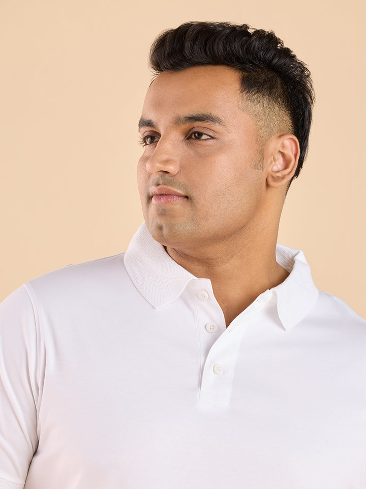 Premium Solid Stretch Polo T-Shirt