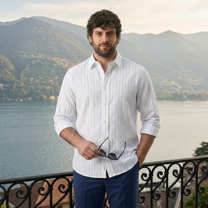 PLUS SIZE STRIPE SHIRT FOR MEN | XL-7XL