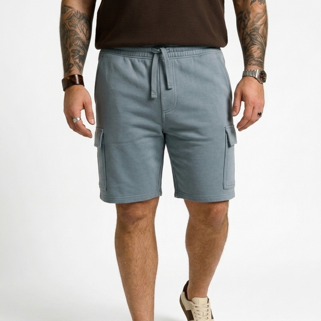 PLUS SIZE MEN’S KNIT CARGO LOUNGE SHORT | XL-7XL
