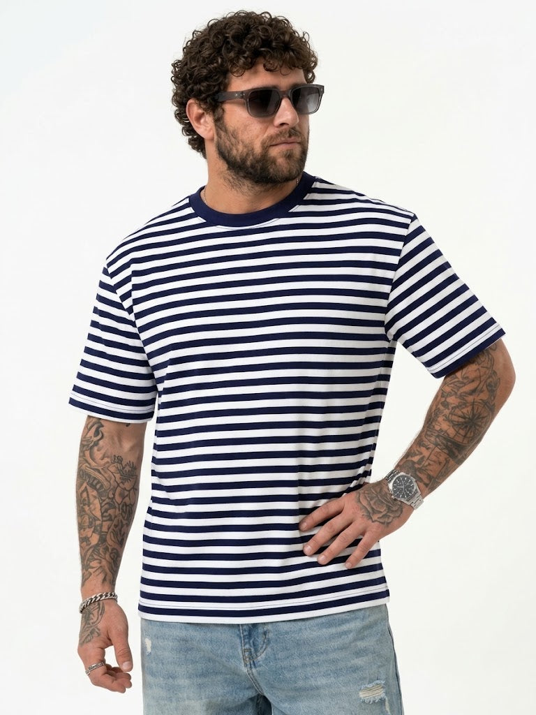 PLUS SIZE MEN STRIPER T-SHIRT | XL-7XL