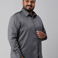 Plus Size Move In Style Solid Satin Shirt | XL-7XL