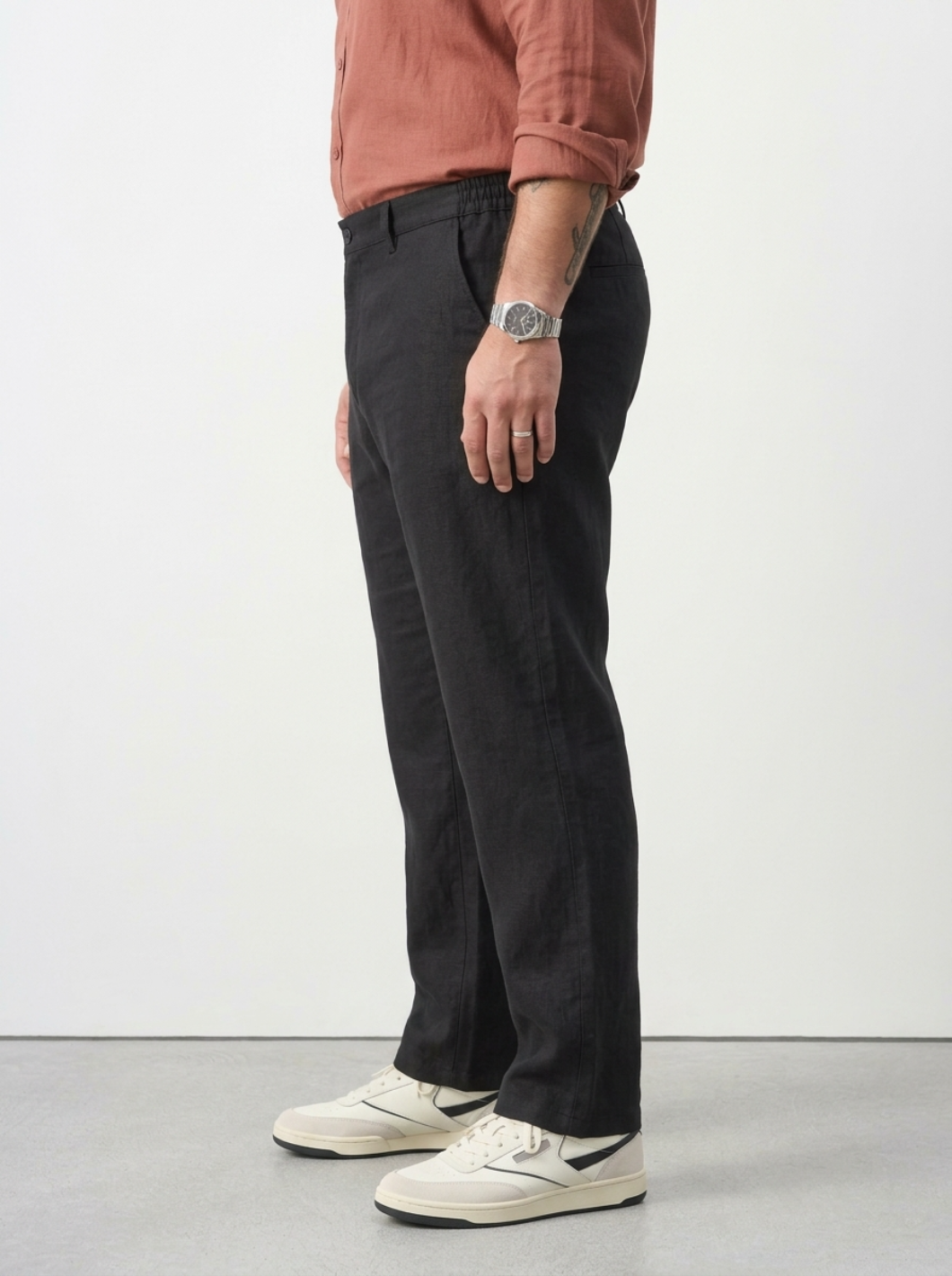 PLUS SIZE MEN’S LINEN PULLON PANT | XL-7XL