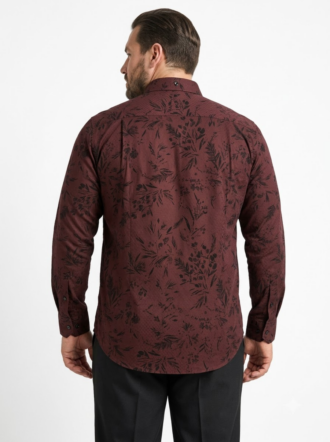 PLUS SIZE DOBBY PRINTED SHIRT FOR MEN | XL-7XL