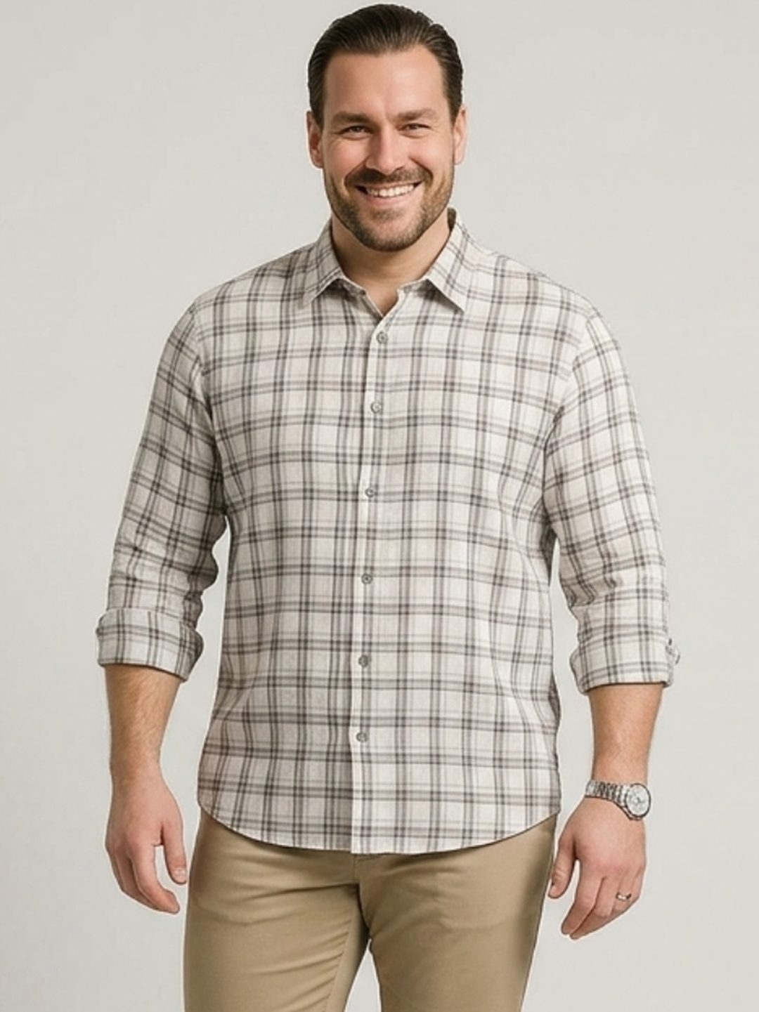 PLUS SIZE MEN CHECK SHIRT| XL-7XL
