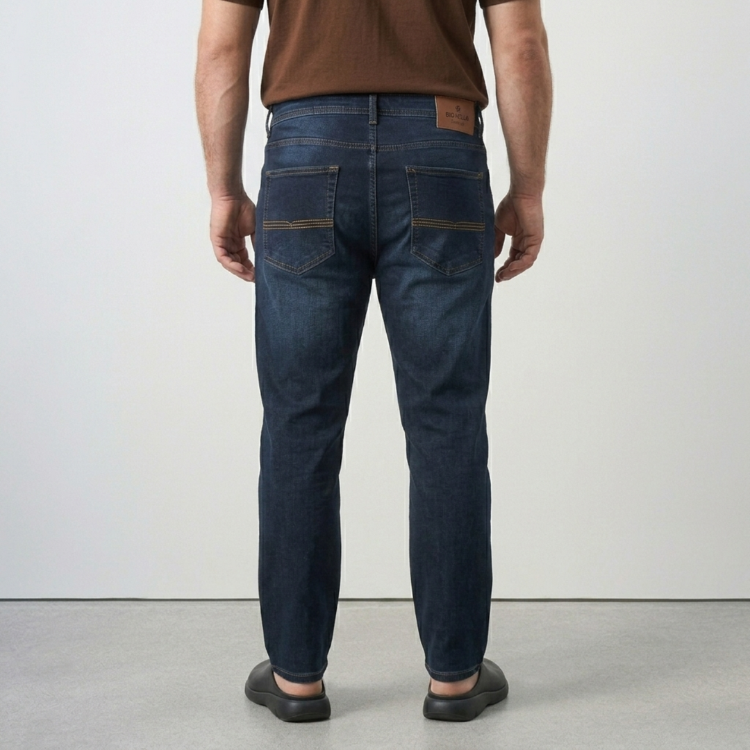 PLUS SIZE MEN DARK BLUE KEVIN FIT JEANS | XL-7XL