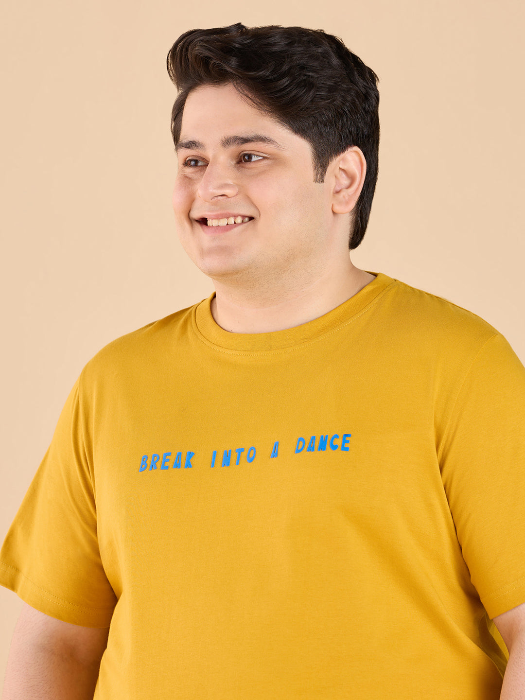 PLUS SIZE STRUCTURE KNIT GRAPHIC T-SHIRT FOR MEN | XL-7XL